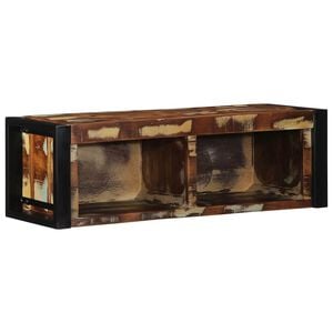vidaXL t&ouml;bbsz&iacute;nű t&ouml;m&ouml;r &uacute;jrahasznos&iacute;tott fa TV-szekr&eacute;ny 80x30x25 cm