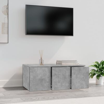 vidaXL betonszürke forgácslap TV-szekrény 80 x 34 x 30 cm