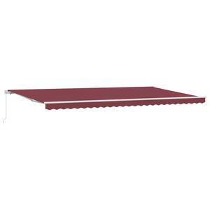 vidaXL burgundi v&ouml;r&ouml;s k&eacute;zzel kih&uacute;zhat&oacute; napellenző 600 x 300 cm