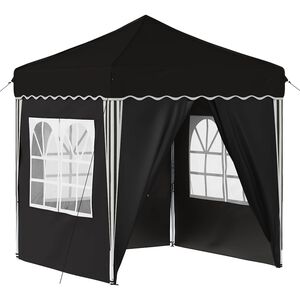 vidaXL Parti s&aacute;tor 195 x 195 x 245 cm Fekete Oxford Sz&ouml;vet