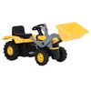 vidaXL s&aacute;rga &eacute;s fekete ped&aacute;los gyerektraktor markol&oacute;val