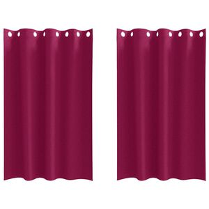 vidaXL Fekete F&uuml;gg&ouml;ny Gyűrűkkel 2 db Bord&oacute; 175 x 140 cm Poli&eacute;szter