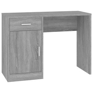 vidaXL sz&uuml;rke sonoma faanyag fi&oacute;kos/rekeszes &iacute;r&oacute;asztal 100x40x73 cm