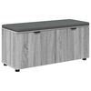 vidaXL Előt&eacute;r pad Sz&uuml;rke Sonoma 100 x 38 x 46 cm Műanyag Fa &eacute;s Sz&ouml;vet