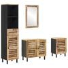 vidaXL F&uuml;rdőszobai Szekr&eacute;ny Szett 4 db Term&eacute;szetes 38 x 33 x 160 cm