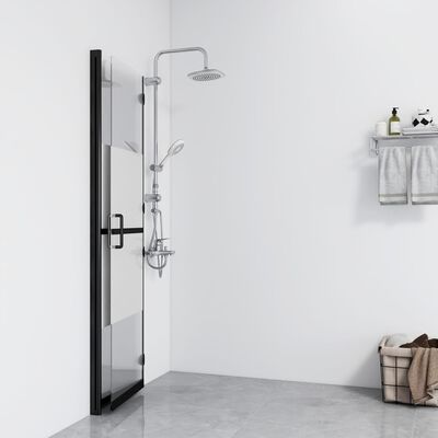 vidaXL selyemmatt ESG üveg összecsukható zuhanyfal 90 x 190 cm