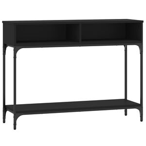 vidaXL fekete szerelt fa t&aacute;lal&oacute;asztal 100 x 30,5 x 75 cm
