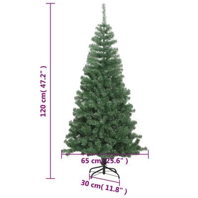 vidaXL műkarácsonyfa állvánnyal 230 ággal 120 cm