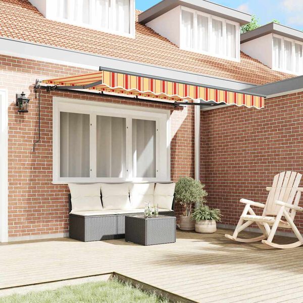 vidaXL Beh&uacute;zhat&oacute; napellenző S&aacute;rga 350 x 200 cm sz&ouml;vet