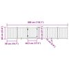 vidaXL barna t&ouml;m&ouml;r fa 6 paneles &ouml;sszecsukhat&oacute; kutyakapu ajt&oacute;val 300 cm