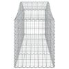 vidaXL 40 db íves horganyzott vas gabion kosár 200x50x60/80 cm
