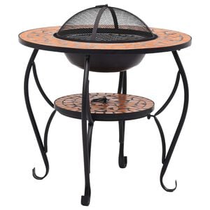 vidaXL terrakotta ker&aacute;mia mozaik tűzt&aacute;l asztallal 68 cm