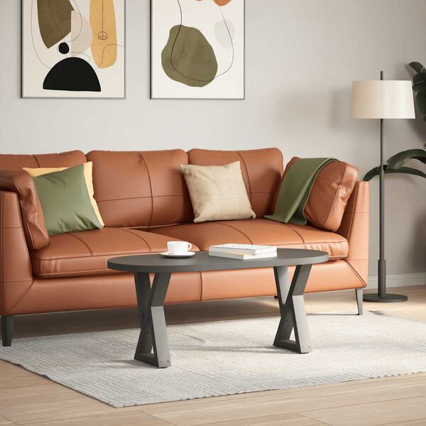 vidaXL 2 db antracitsz&uuml;rke ac&eacute;l doh&aacute;nyz&oacute;asztal l&aacute;b 38x(42-43,3) cm