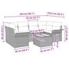 vidaXL Kerti Kanapé Szett 7 pcs Szürke Poli rattan