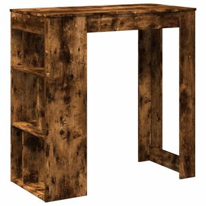 vidaXL f&uuml;st&ouml;s t&ouml;lgy szerelt fa b&aacute;rasztal t&aacute;rol&oacute;kkal 102x50x103,5 cm