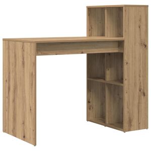 vidaXL Asztal polcokkal Artisan t&ouml;lgy 108 x 55 x 103.5 cm Faanyag
