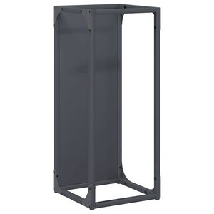 vidaXL antracitsz&uuml;rke hidegen hengerelt ac&eacute;l tűzifat&aacute;rol&oacute; 25x25x60 cm