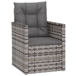 vidaXL sz&uuml;rke polyrattan kerti fotel p&aacute;rn&aacute;kkal