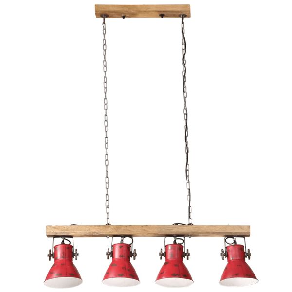 vidaXL kopott piros fali l&aacute;mpa 25 W 90x24x111 cm E27