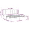 vidaXL tömör fa extra hosszú ágykeret matrac nélkül 200 x 220 cm
