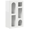 vidaXL Sz&eacute;f ELST Magas F&eacute;nyű Feh&eacute;r 59 x 35 x 100,5 cm Szerelt Fa