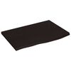 vidaXL s&ouml;t&eacute;tbarna kezelt t&ouml;m&ouml;r t&ouml;lgyfa asztallap 60x40x2 cm