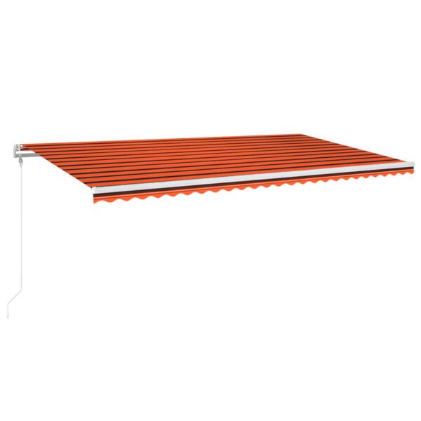 vidaXL narancss&aacute;rga-barna sz&eacute;l&eacute;rz&eacute;kelős &eacute;s LED-es napellenző 600x300cm