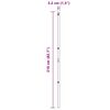vidaXL Kerítésoszlop Egyéb 26 pcs Szürke 3,2 x 3,2 x 210 cm Acél