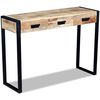 vidaXL 110x35x78 cm 3 fi&oacute;kos t&ouml;m&ouml;r mang&oacute;fa konzolasztal