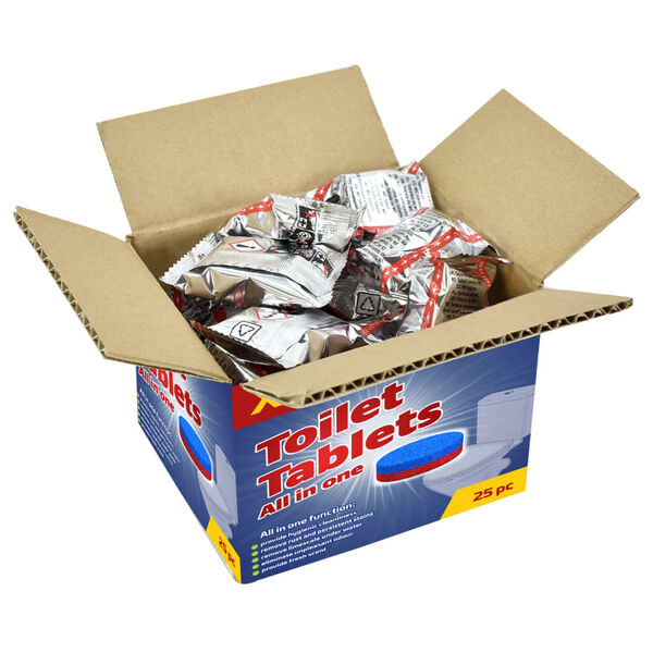 vidaXL 25 db WC-tisztító tabletta