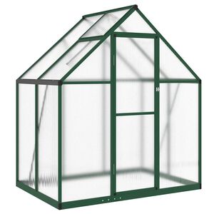 vidaXL z&ouml;ld alum&iacute;nium melegh&aacute;z alapv&aacute;zzal 169 x 114 x 195 cm