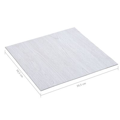 vidaXL fehér öntapadó PVC padlólapok 5,11 m²