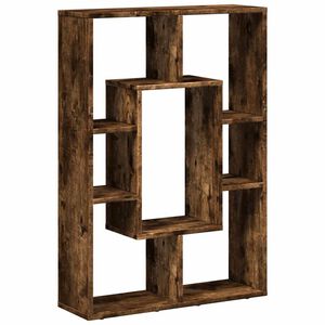 vidaXL f&uuml;st&ouml;s t&ouml;lgy sz&iacute;nű szerelt fa k&ouml;nyvespolc 63 x 20 x 90 cm