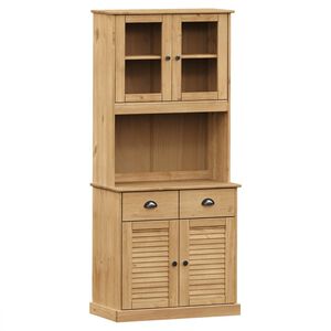 vidaXL VIGO t&ouml;m&ouml;r fenyőfa magasszekr&eacute;ny 78x40x175 cm