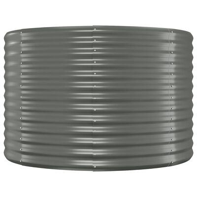 vidaXL szürke porszórt acél kerti magaságyás 507x100x68 cm
