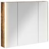 vidaXL F&uuml;rdőszobai t&uuml;k&ouml;rszekr&eacute;ny F&uuml;st&ouml;lt t&ouml;lgy 83,5 x 15,5 x 70 cm