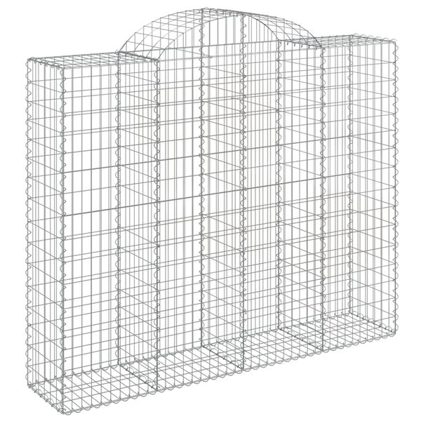 vidaXL 8 db íves horganyzott vas gabion kosár 200x50x160/180 cm