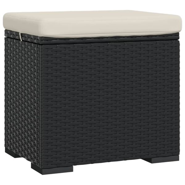 vidaXL 2 db fekete polyrattan zs&aacute;moly p&aacute;rn&aacute;kkal 40 x 30 x 40 cm