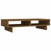 vidaXL m&eacute;zbarna t&ouml;m&ouml;r fenyőfa monitor&aacute;llv&aacute;ny 60x27x14 cm