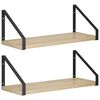 vidaXL Falpolcok 2 db Sonoma T&ouml;lgy 40 x 16 x 15,5 cm