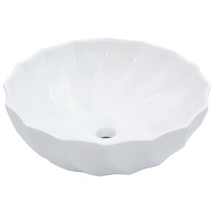 vidaXL feh&eacute;r ker&aacute;mia mosd&oacute;kagyl&oacute; 46 x 17 cm
