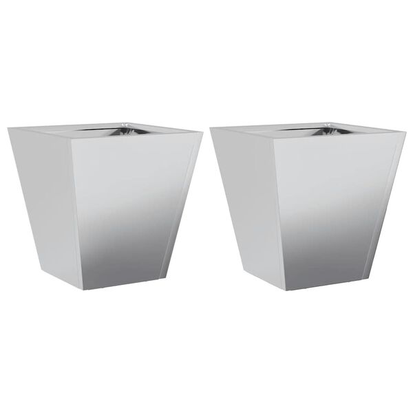 vidaXL 2 db horganyzott acél kerti növénytartó 30 x 30 x 30 cm