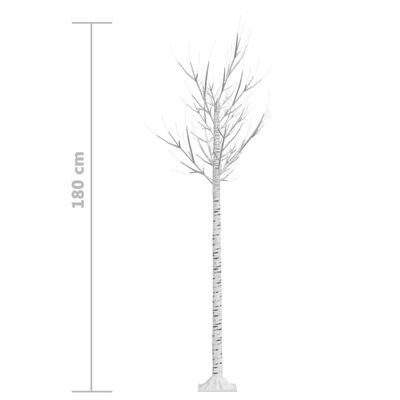 vidaXL 180 LED-es bel-/kültéri hideg fehér fűzfa karácsonyfa 1,8 m