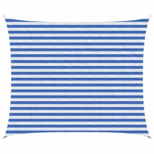 vidaXL Napernyő V&aacute;szon K&eacute;k &eacute;s Feh&eacute;r 2,5 x 4 m HDPE