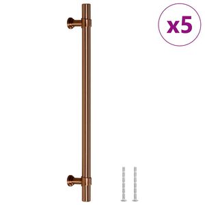 vidaXL 5 db bronz rozsdamentes ac&eacute;l szekr&eacute;nyfoganty&uacute; 192 mm