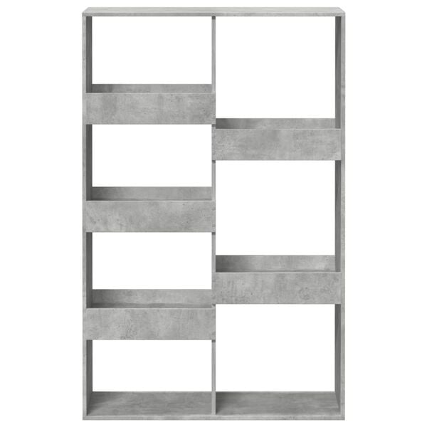 vidaXL betonsz&uuml;rke szerelt fa k&ouml;nyvespolc 100 x 33 x 155,5 cm