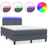 vidaXL s&ouml;t&eacute;tsz&uuml;rke b&aacute;rsony rug&oacute;s &eacute;s LED-es &aacute;gy matraccal 120x210 cm