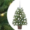 vidaXL Mű kar&aacute;csonyfa 150 LED-del &aacute;llv&aacute;nnyal Z&ouml;ld 75 cm PE &eacute;s PVC