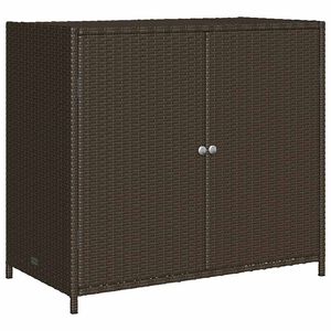 vidaXL barna polyrattan kerti t&aacute;rol&oacute;szekr&eacute;ny 83x45x76 cm