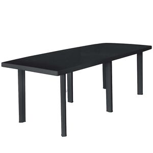 vidaXL antracitsz&uuml;rke műanyag kerti asztal 216 x 90 x 72 cm